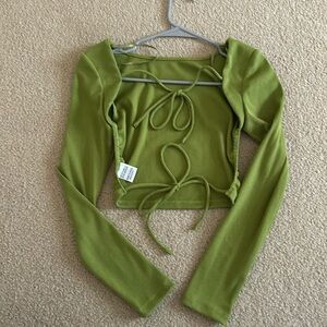 Tie back green princess Polly top